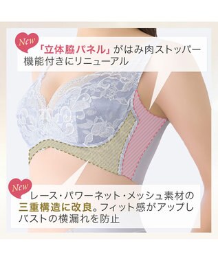 BRADELIS New York 【BRADELIS NewYork peace ブラデリス】ハートフルカップカシュクールブラ24 華やかレース ノンワイヤー 補正ブラ ブラジャー DB124102 ブラック