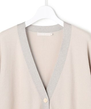 ICB L 【洗える】 ウールテンセルミニブークレ カーディガン トープ系