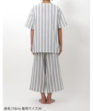 ワコール／睡眠科学 パジャマ 5分袖 半袖 8分丈 綿100%(本体) レディース YDT146 睡眠科学／ワコール ブルー