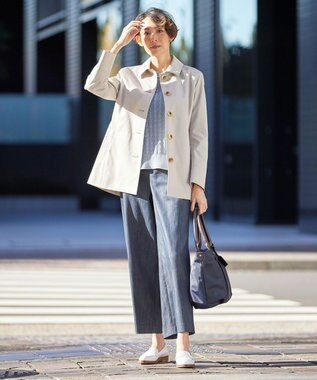 J.PRESS LADIES 【WEB限定カラーあり・A4サイズ収納可】 ナイロン トート バッグ ネイビー系