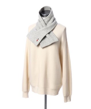 MOONBAT MACKINTOSH PHILOSOPHY 【日本製】バッキンガムベア付きウール100%縮絨プチマフラー グレー