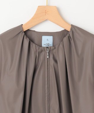 組曲 L レザーライクライト ブルゾン モーヴグレー系