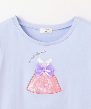 ANY KIDS しゃらしゃらモチーフ Tシャツ サックスブルー（ドレス）