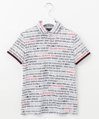 23区GOLF 【WOMEN】【吸水速乾/UVケア】ロゴプリント カノコ 半そで ポロシャツ ホワイト系5