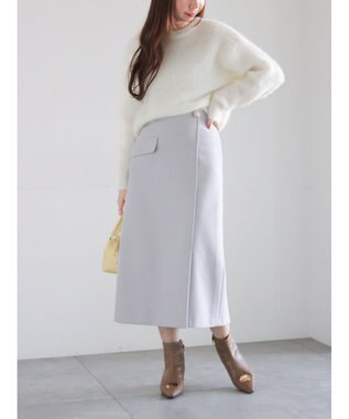 Te chichi メルトンジャージートラペーズスカート Ｓグレー