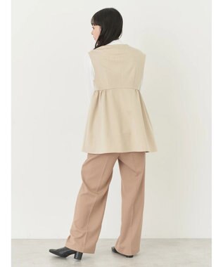 earth music&ecology ペプラムジレ Beige