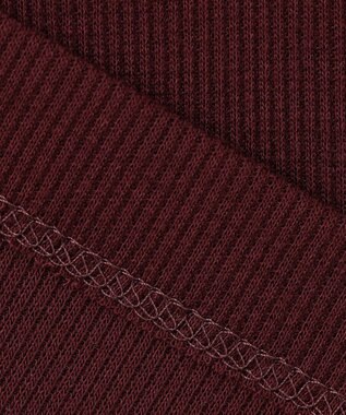 自由区 【XSサイズ～/洗える】ベアテレコ ボトルネック カットソー ワイン系