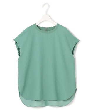 ICB 【洗える】FluidBackSatin ラウンドヘムプルオーバー セラドン系