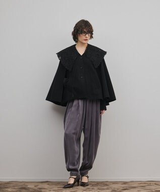 GRACE CONTINENTAL リネンオックスケープジャケット