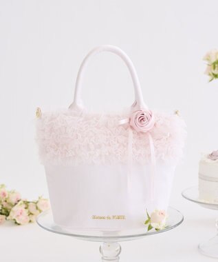 Maison de FLEUR チュールフリルローズ２Ｗａｙバッグ