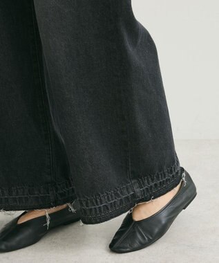 Green Parks デニムバギーパンツ Black