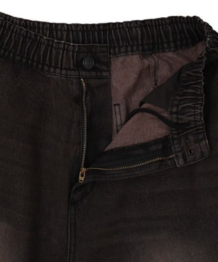 WEGO 【SMLサイズ展開】イージーバギーデニムカーゴショーツ デニムブラックソノタ