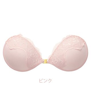 BRADELIS New York 【NuBra / ボリュームアップ】パテッドヌーブラ PD セリーネア 蒸れにくい バックレス コレクション デザインヌーブラ 正規品 ピンク