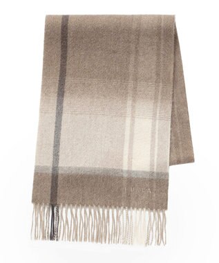 MOONBAT FURLA カシミヤ100%オンブレーマフラー/幅30cm モカブラウン