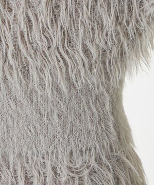 NAVE 【ReNAVE・洗える】メルティーシャギーニット カーディガン ライトグレー系