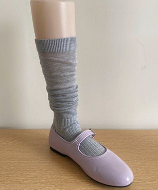 WEGO リブ切替ハイソックス