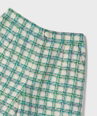 GRACE CONTINENTAL ツイードショートパンツ グリーン
