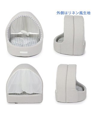 PET PARADISE 猫 ハウス クール 夏 接触冷感 ひんやり ねこハウス (40×35cm) 水色