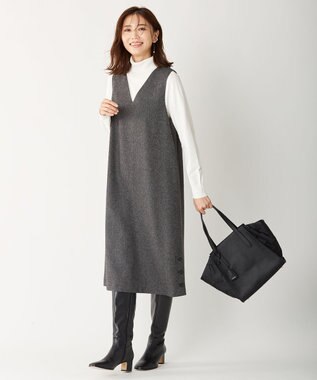 J.PRESS LADIES L 【洗える】PRINCE タートルネック ニット アイボリー系