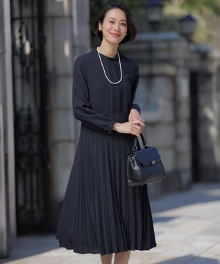 J.PRESS LADIES S ノルディス2wayジョーゼット プリーツ ワンピース