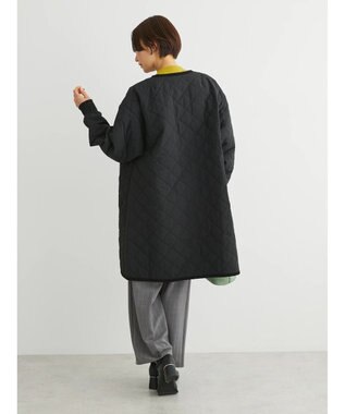 Green Parks キルティングミドル丈コート Black