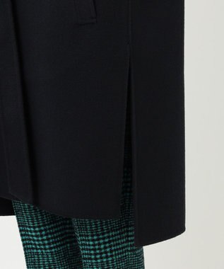 23区 L 【R(アール)】ショートリバー ノーカラーコート ブラック系