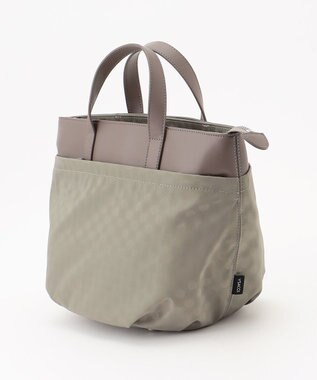 Y'SACCS はっ水ドットジャカード リサイクルレザーコンビ 2wayトートバッグ グレージュ