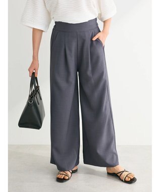 Green Parks ・ＥＬＥＮＣＡＲＥ　ＤＵＥ　リネンライクワイドパンツ Charcoal Gray