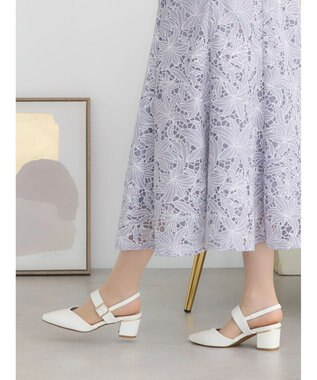 earth music&ecology ＳＥＴ２点　シアーブラウス＋レースキャミワンピース Lavender