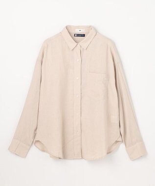 ANY 【Sサイズあり】ヨーロピアンリネンオーバーシャツ サンドベージュ