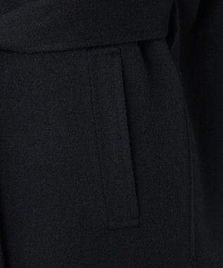 23区 L 【R(アール)】ショートリバー ノーカラーコート ブラック系