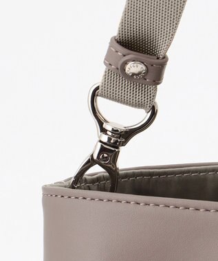 Y'SACCS はっ水ドットジャカード リサイクルレザーコンビ 2wayトートバッグ グレージュ