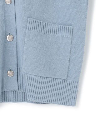 23区 【SLOW/一部店舗限定】ハイバルコットンブレンド カーディガン スカイブルー系