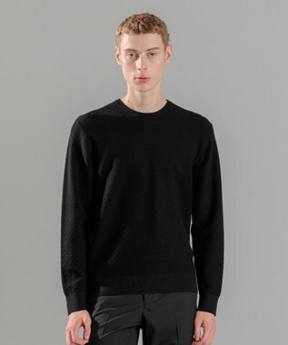 JOSEPH HOMME 新色追加【洗える】ヴィスコースリンクス　クルーネックニット ブラック系