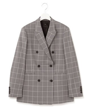 23区 S 【洗える】ガンクラブプレイドチェック ジャケット グレーチェック