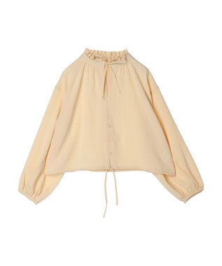 earth music&ecology カフタンフリルブラウス Yellow