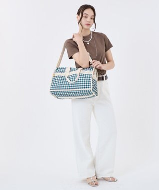 LeSportsac DELUXE MED WEEKENDER/フォレストギンガム フォレストギンガム