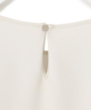 23区 【洗える】ストレッチジョーゼット ラウンドネック カットソー ベージュ系