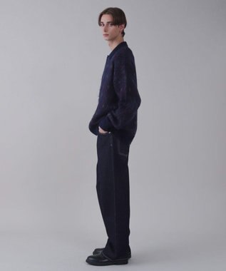 WEGO 【ユニセックス着用ITEM】アーガイルニットポロ ネイビー