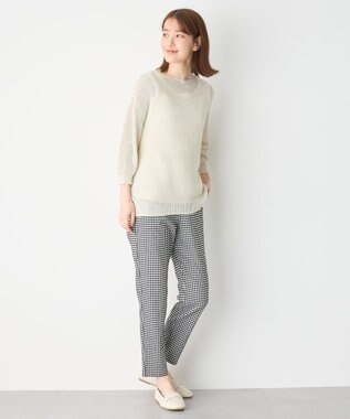 ANY L 【洗濯機可/前後着用可/アンチピリング】２ＷＡＹドライニット オイスター