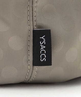 Y'SACCS はっ水ドットジャカード リサイクルレザーコンビ 2wayトートバッグ グレージュ