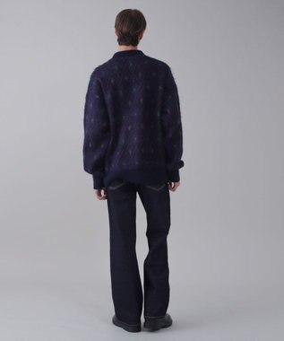 WEGO 【ユニセックス着用ITEM】アーガイルニットポロ ネイビー