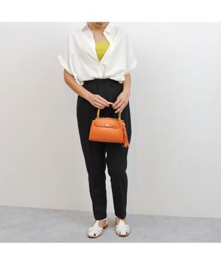UNBILLION カシュカシュ cachecache / バンブーヒネリミニハンドバッグ オレンジ