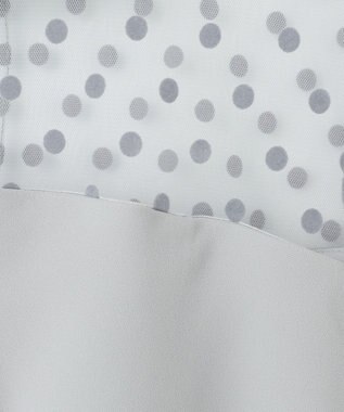 GRACE CONTINENTAL ドットチュールサロペット グレー
