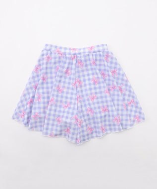 ANY KIDS 【UVカット】2WAYショルダーセパレート水着 ラベンダー×ラベンダーチェック