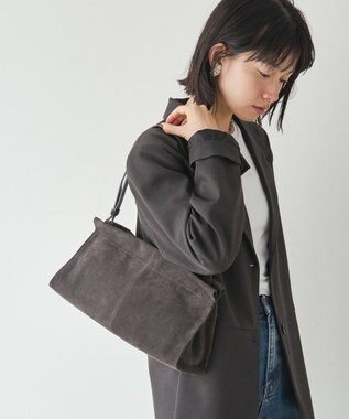 russet 【2025AW新作】スエード横長ショルダーバッグ(CE-1578) Gray