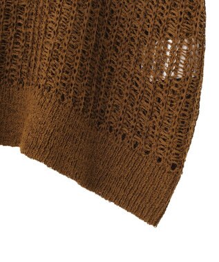 AMERICAN HOLIC 透かし畦ルーズニット Camel