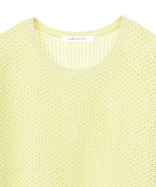 AMERICAN HOLIC 透かし編み半袖ニットプルオーバー Pistachio