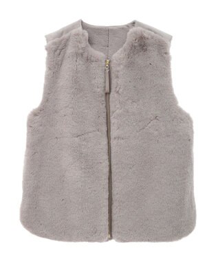 CRAFT STANDARD BOUTIQUE エコファー×ムートンチュニックベスト Mocha