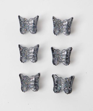 WEGO Lラメバタフライチビクリップ ブラック